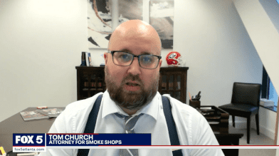 Tom Church being interviewed
